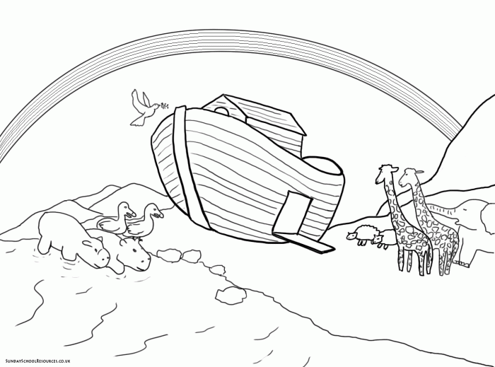 Coloring pages noah's ark