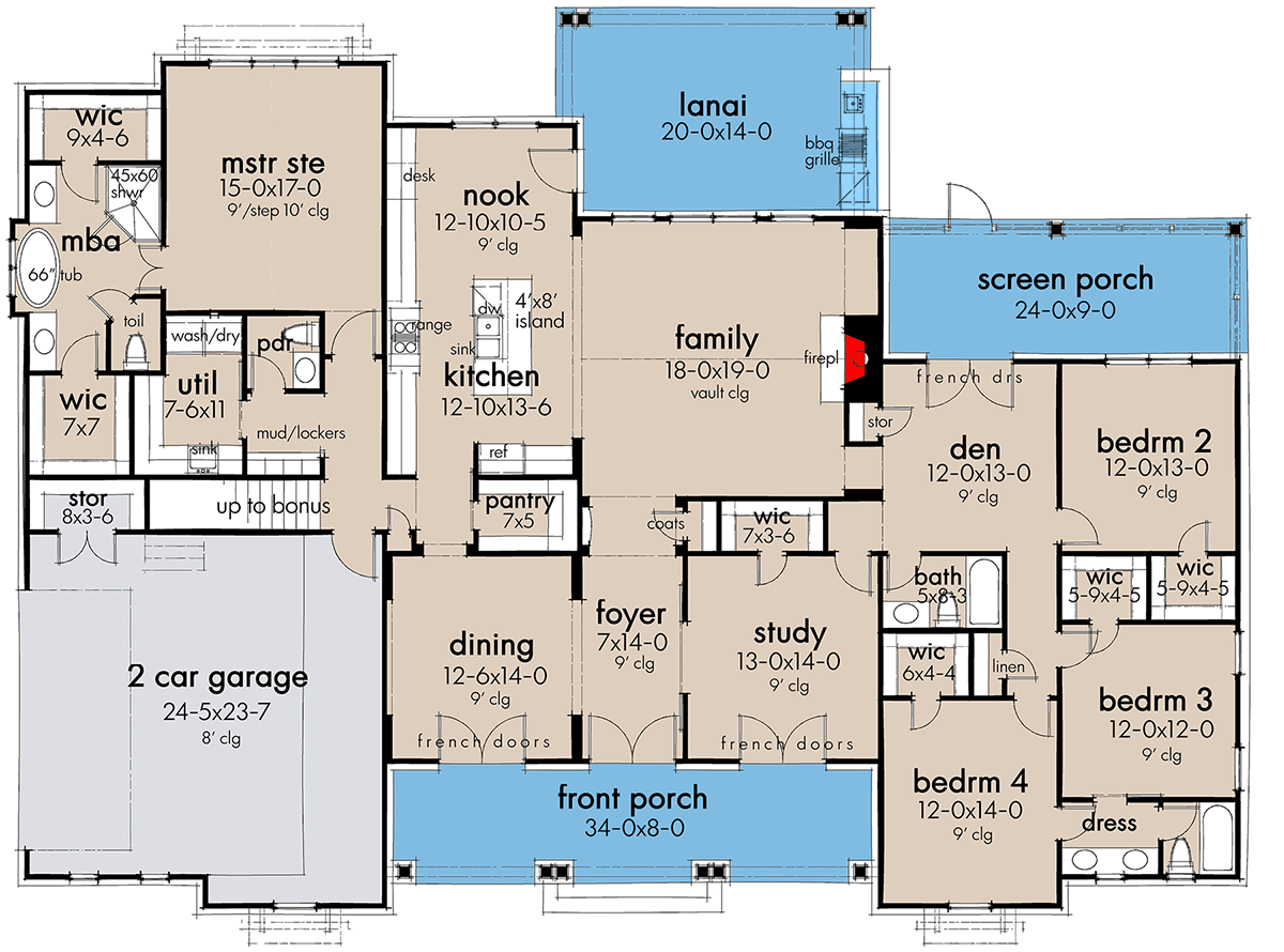 4 bedroom home design plans