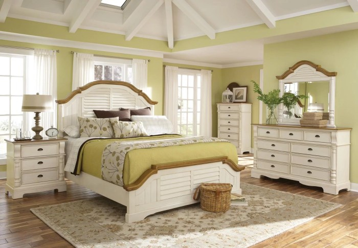 White furniture bedroom design