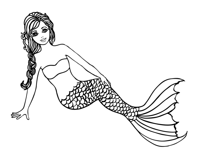 Kids coloring sheets mermaid