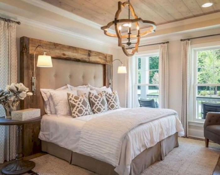 Farmhouse master bedroom design