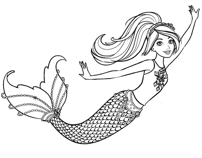 Kids coloring sheets mermaid