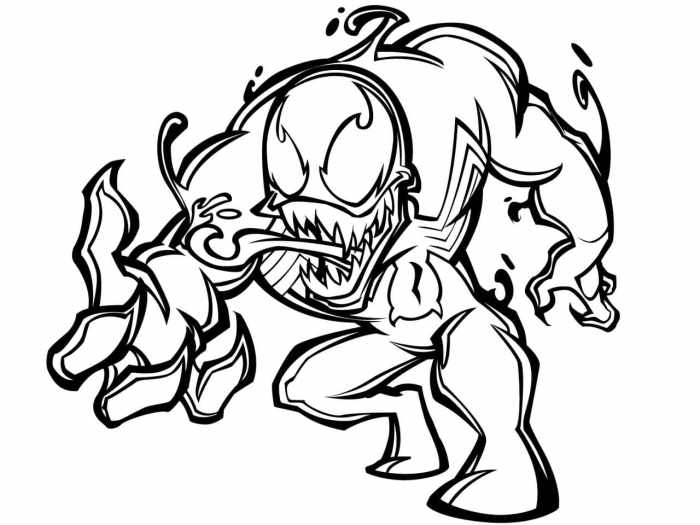 Venom coloring page for kids