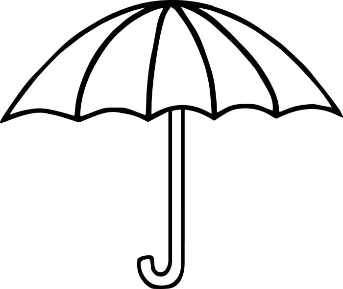 Umbrella coloring page