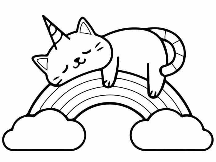 Free cat coloring pages for kids