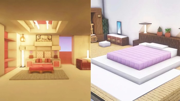 Minecraft interior design bedroom