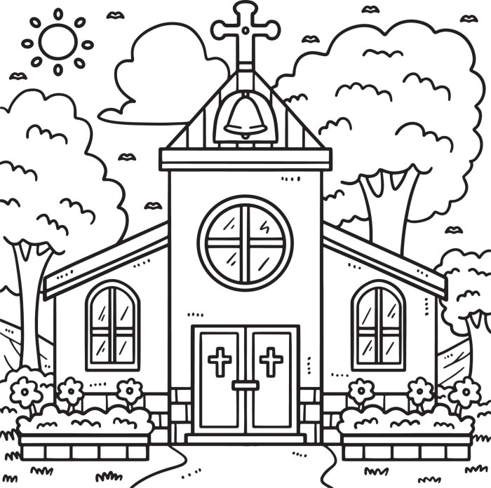 Kids church coloring pages