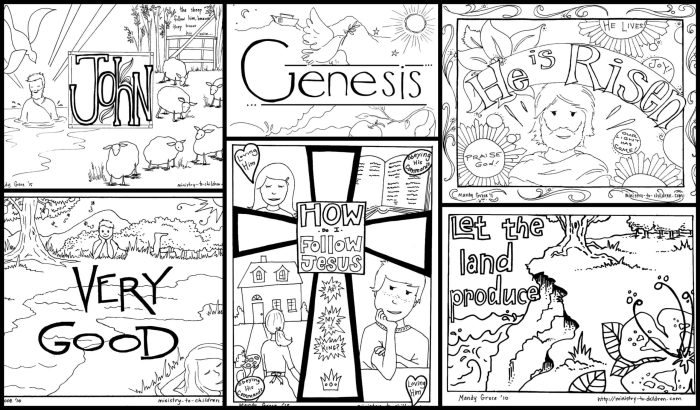 Bible coloring sheets for kids