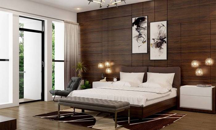 Bedroom design ideas dark wood