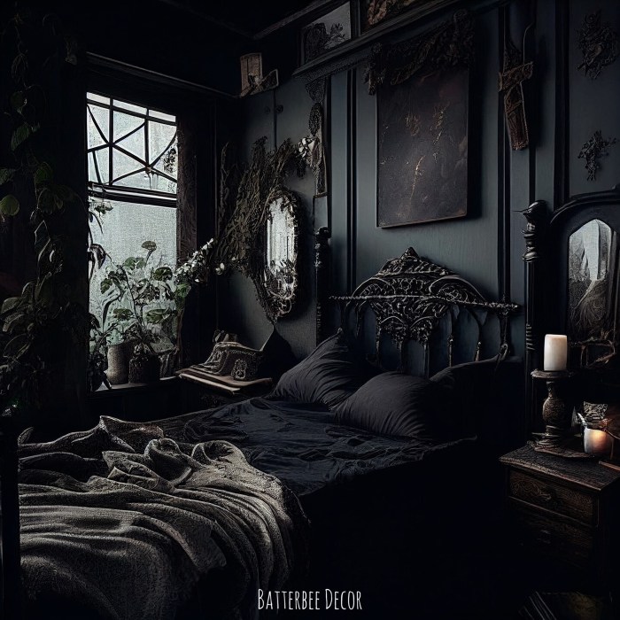 Gothic bedroom design ideas