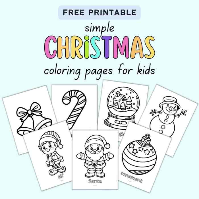 Kids christmas coloring pages