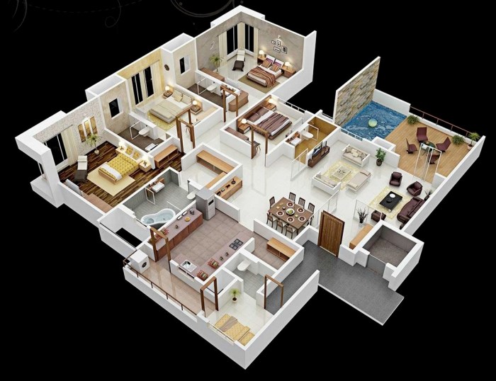 4 bedroom house plan design