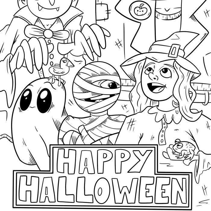 Kid halloween coloring pages