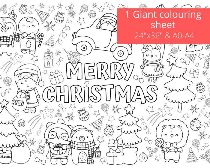 Christmas coloring sheet for kids