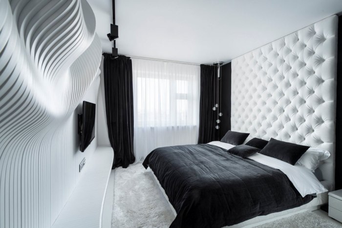 Bedroom black and white design