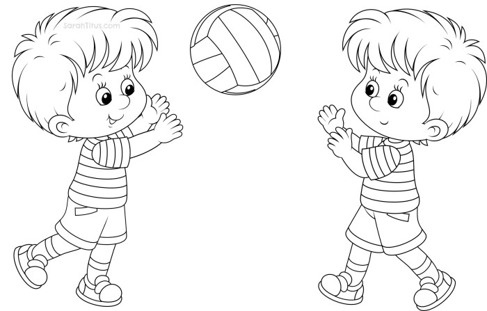 Kids sports coloring pages