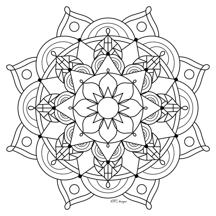 Kids mandala coloring pages