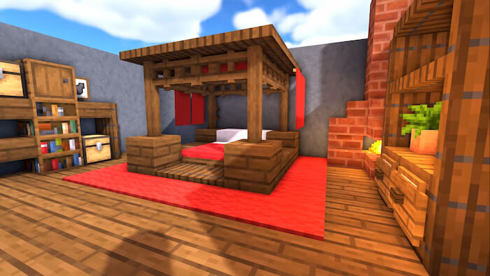 Minecraft interior design bedroom