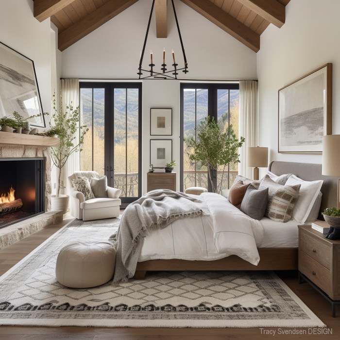 Farmhouse master bedroom design