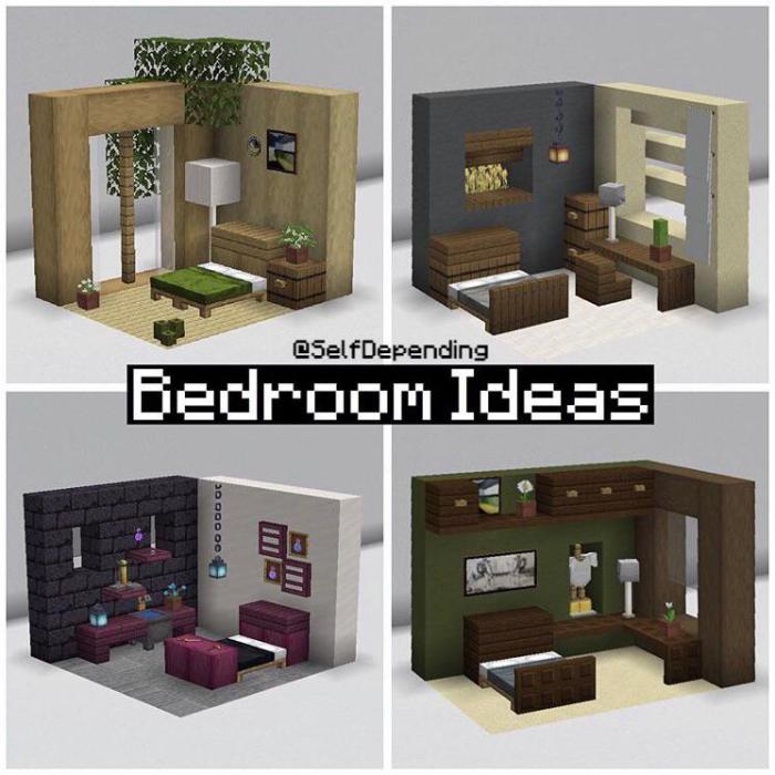 Minecraft interior design bedroom