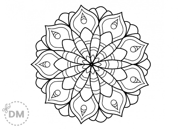 Mandala coloring sheets for kids