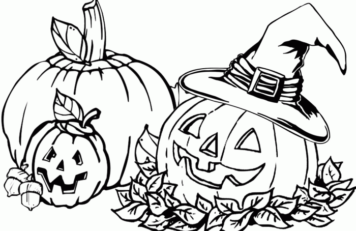 Pumpkin coloring pages for kids